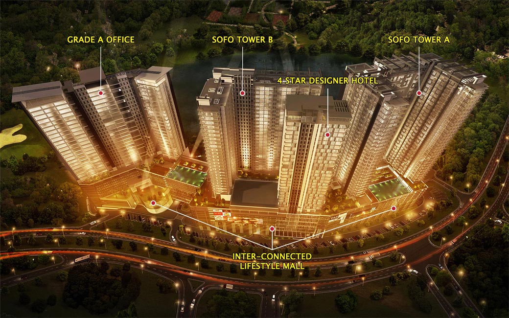 d'Pristine Aerial Night View